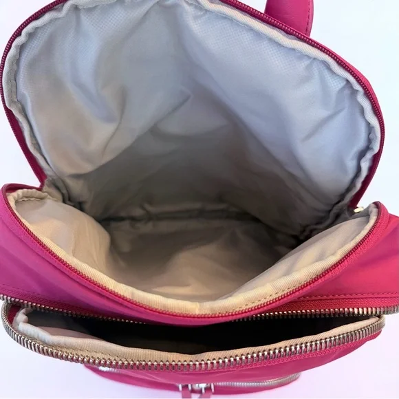 Tumi Voyageur Rosie Nylon Backpack in Berry Fushia with laptop compartment - Picture 7 of 11